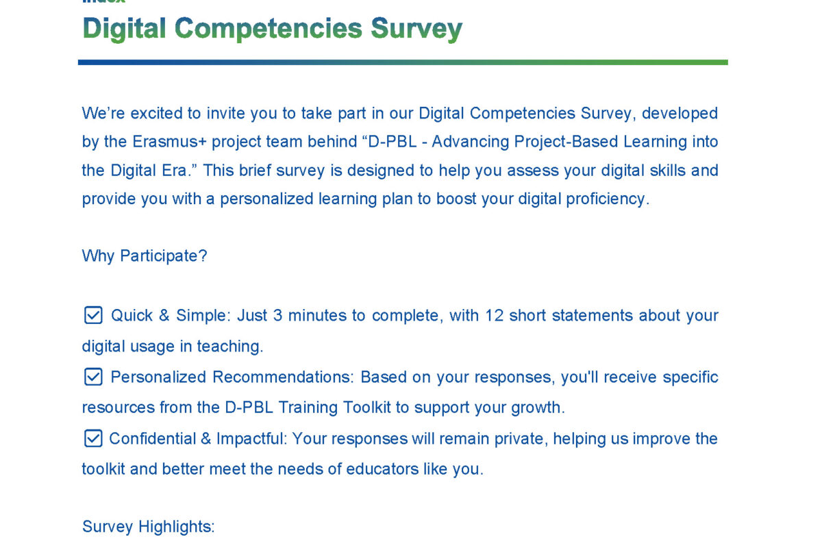 Training toolkit for improving digital competences of teachers @ Moodle – The D-PBL Newsletter