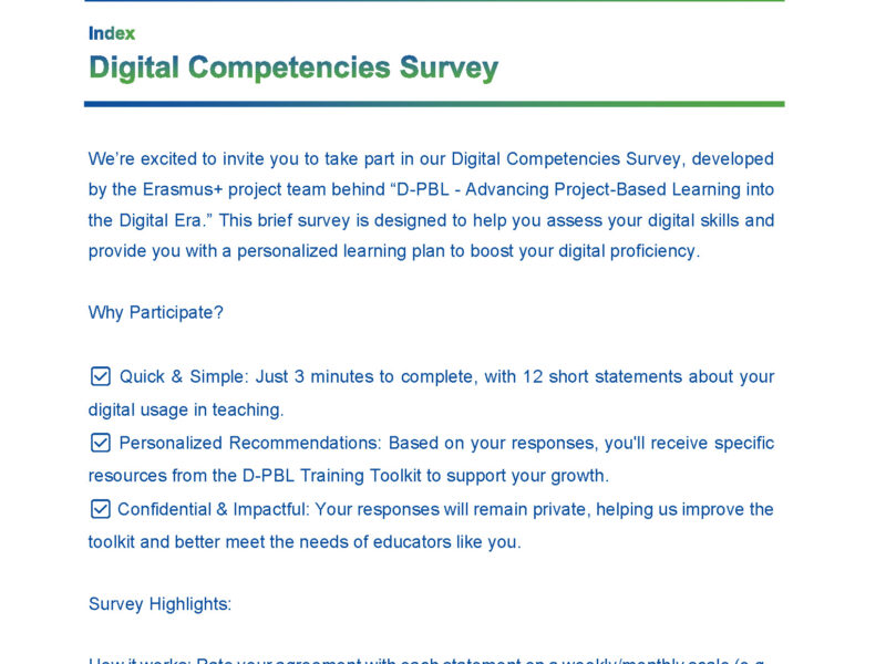 Training toolkit for improving digital competences of teachers @ Moodle – The D-PBL Newsletter